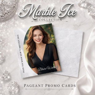 Tarjeta postal promocional de hielo de mármol para