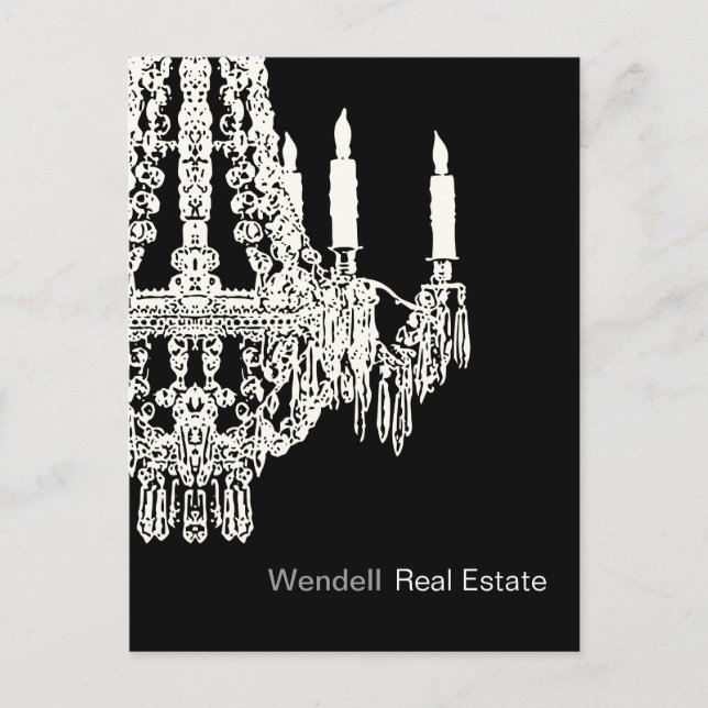 Tarjeta postal publicitaria de agente inmobiliario (Anverso)