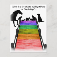 Tarjeta postal puente arco iris