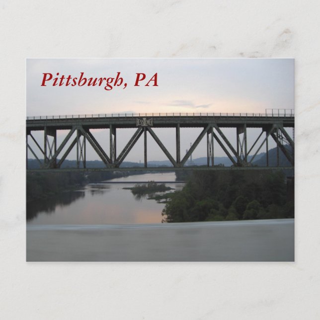 Tarjeta postal puente de Pittsburgh (Anverso)