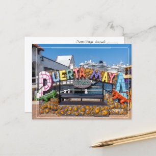 Tarjeta Postal Puerta Maya Cozumel