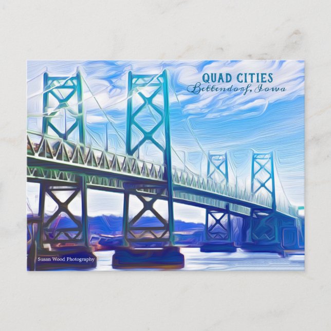 Tarjeta postal Quad Cities USA (Anverso)