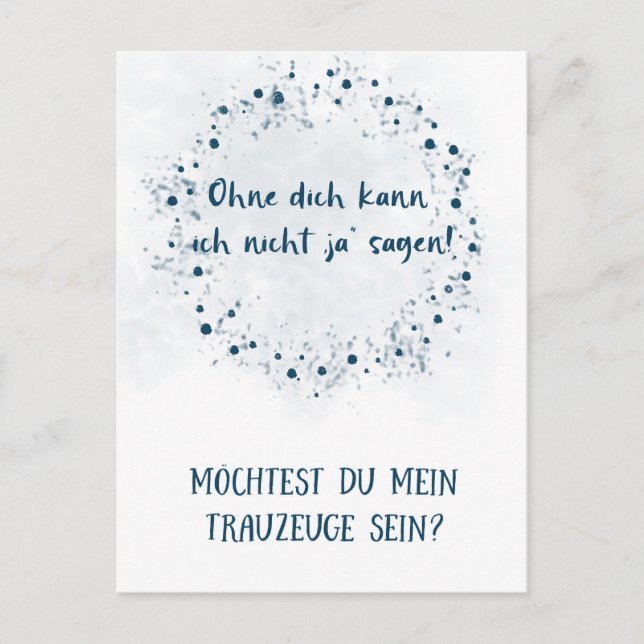 Tarjeta postal - Quieres mi padrino de boda ser (Anverso)