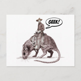 Tarjeta postal Race Geek Cowboy