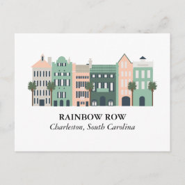 Tarjeta postal Rainbow Row Charleston South Caroli