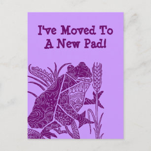 Tarjeta Postal Rana Almohadilla He cambiado de Alm