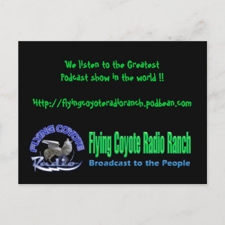 Tarjeta postal / rancho de radio de coyote volador