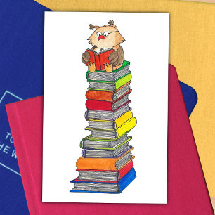tarjeta postal READING OWL de Nicole Janes