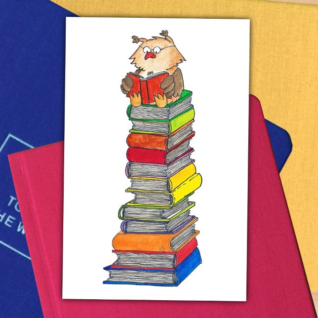 tarjeta postal READING OWL de Nicole Janes (Subido por el creador)