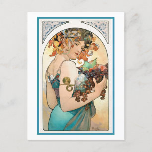 Tarjeta postal - Recogiendo frutas