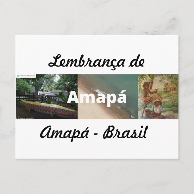 Tarjeta postal recuerdo de Amapá (Anverso)