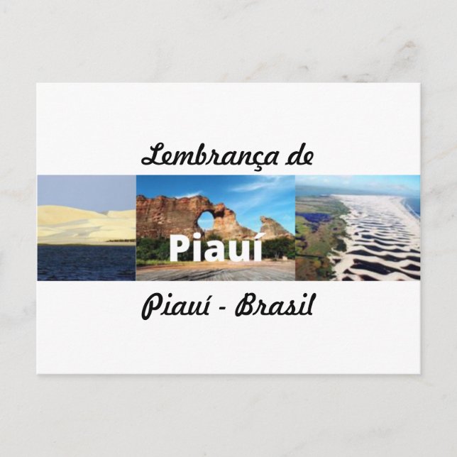 Tarjeta postal recuerdo de Piauí (Anverso)