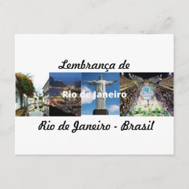 Tarjeta postal recuerdo de Río de Janeiro