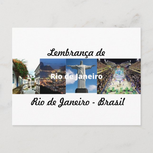 Tarjeta postal recuerdo de Río de Janeiro (Anverso)