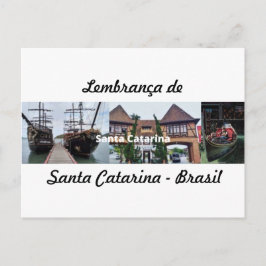 Tarjeta postal recuerdo de Santa Catarina Brasil