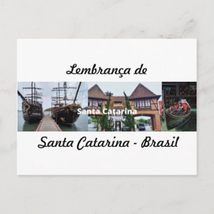 Tarjeta postal recuerdo de Santa Catarina Brasil