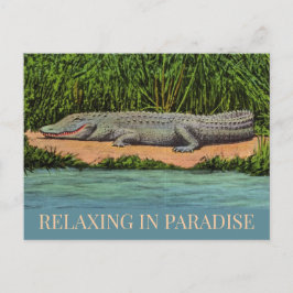 Tarjeta postal relajada de Gator de Florida