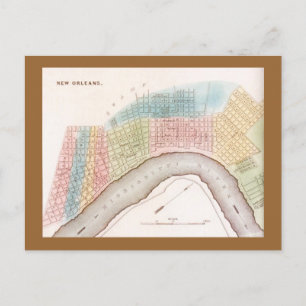 Tarjeta postal Rep Antigua Nueva Orleans mapa de L