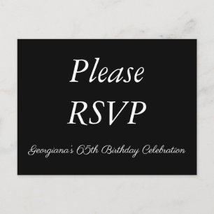 Tarjeta postal respetable "Please RSVP"