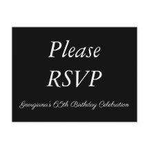 Tarjeta postal respetable "Please RSVP"