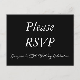 Tarjeta postal respetable "Please RSVP"