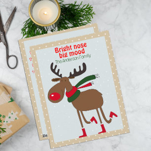 Tarjeta postal retro beige de deseo de Navidad con