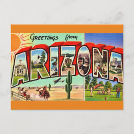 Tarjeta postal retro de Arizona