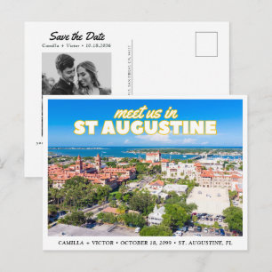 Tarjeta Postal Retro de Cielo de St. Augustine par