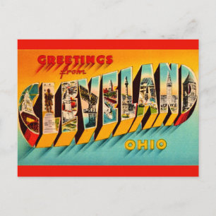 Tarjeta postal retro de Cleveland Ohio