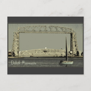 Tarjeta postal retro de Duluth Minnesota