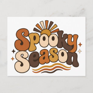 Tarjeta postal retro de Halloween de la temporada