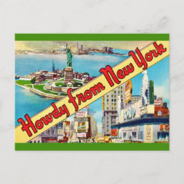 Tarjeta postal retro de la ciudad de Nueva York