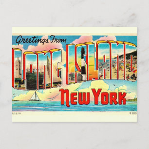 Tarjeta Postal Retro de Long Island
