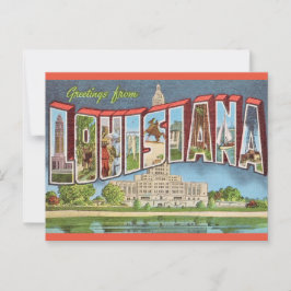 Tarjeta postal retro de Louisiana