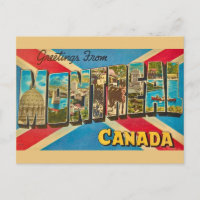 Tarjeta postal retro de Montreal Canadá