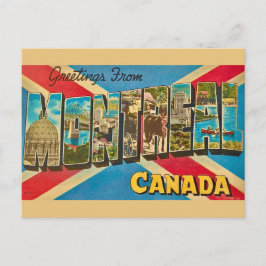 Tarjeta postal retro de Montreal Canadá