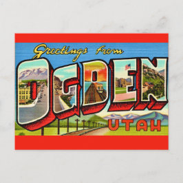 Tarjeta postal retro de Ogden Utah