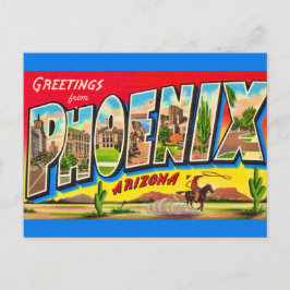 Tarjeta postal retro de Phoenix Arizona
