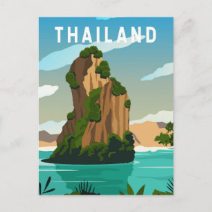 Tarjeta postal retro de Phuket Tailandia