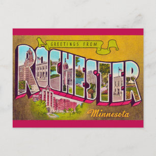 Tarjeta Postal Retro de Rochester Minn