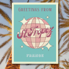 Tarjeta postal retro de Sankt St Tropez Francia