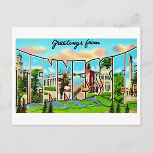 Tarjeta postal retro de Tennessee