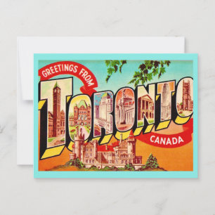 Tarjeta postal retro de Toronto Canadá