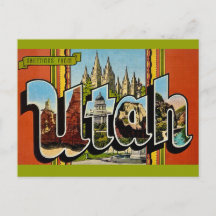 Tarjeta postal retro de Utah