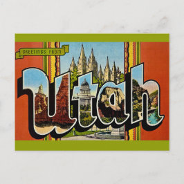 Tarjeta postal retro de Utah