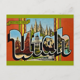 Tarjeta postal retro de Utah