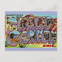 Tarjeta postal retro del Gran Cañón