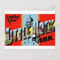 Tarjeta postal retro Little Rock Arkansas