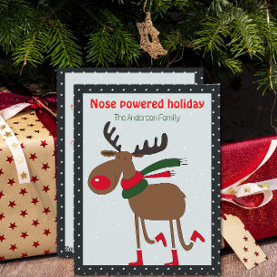 Tarjeta postal retro negra con deseo de Navidad de