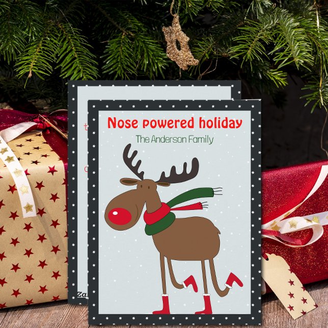 Tarjeta postal retro negra con deseo de Navidad de (Subido por el creador)